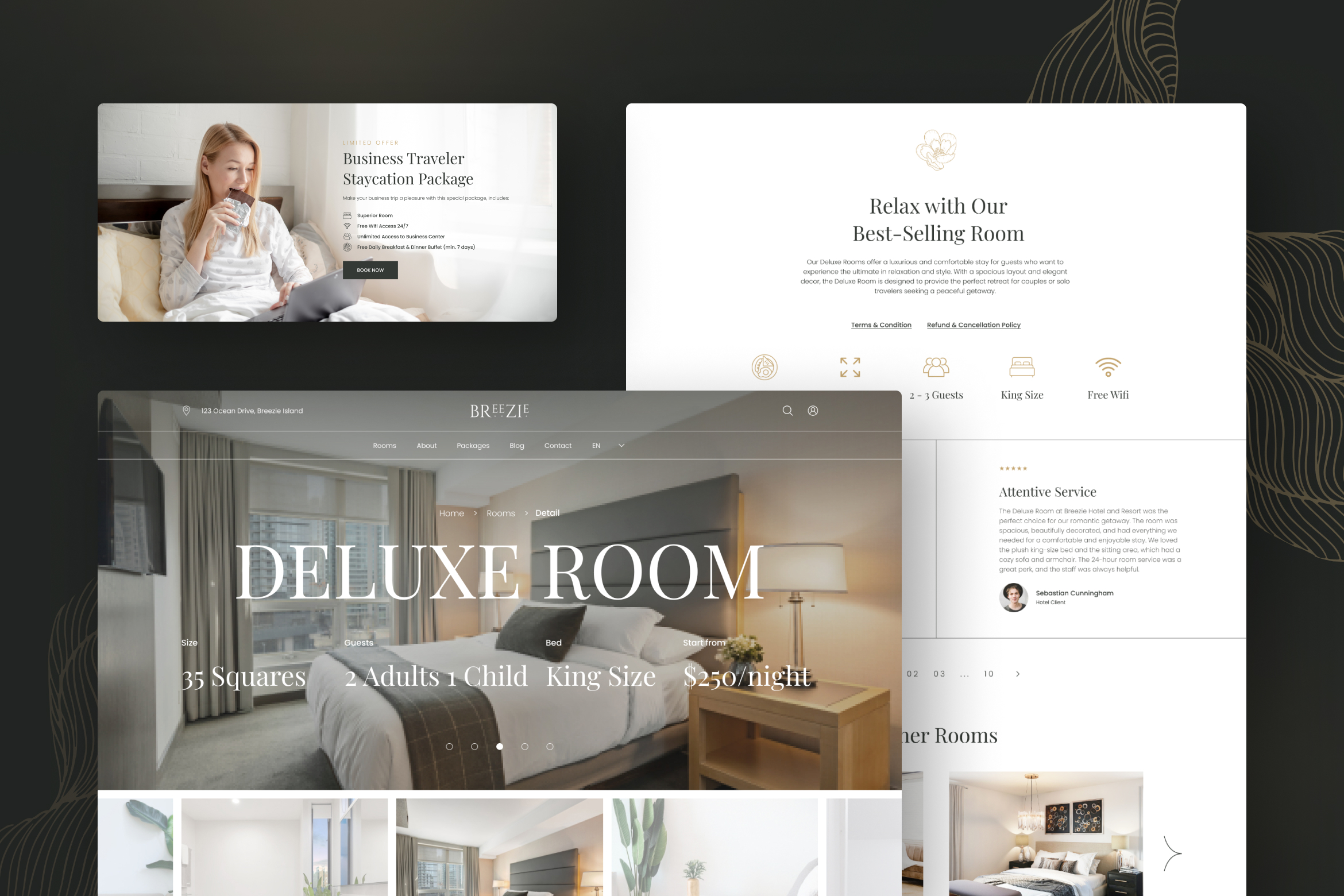 Breezie – Clean & Classy Hotel & Resort Website Design Templates ...