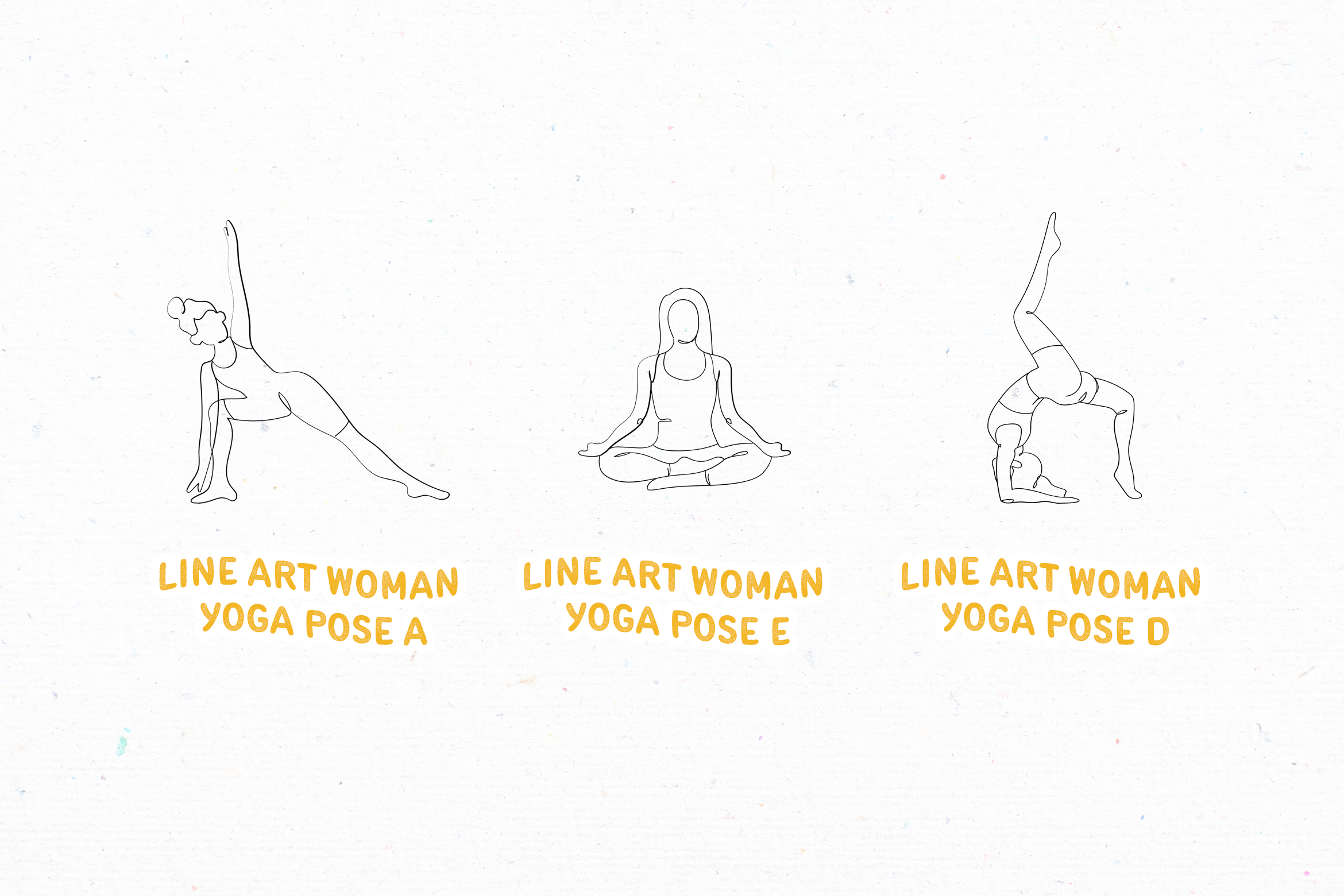 Yoga poses Outline Drawing Images, Pictures